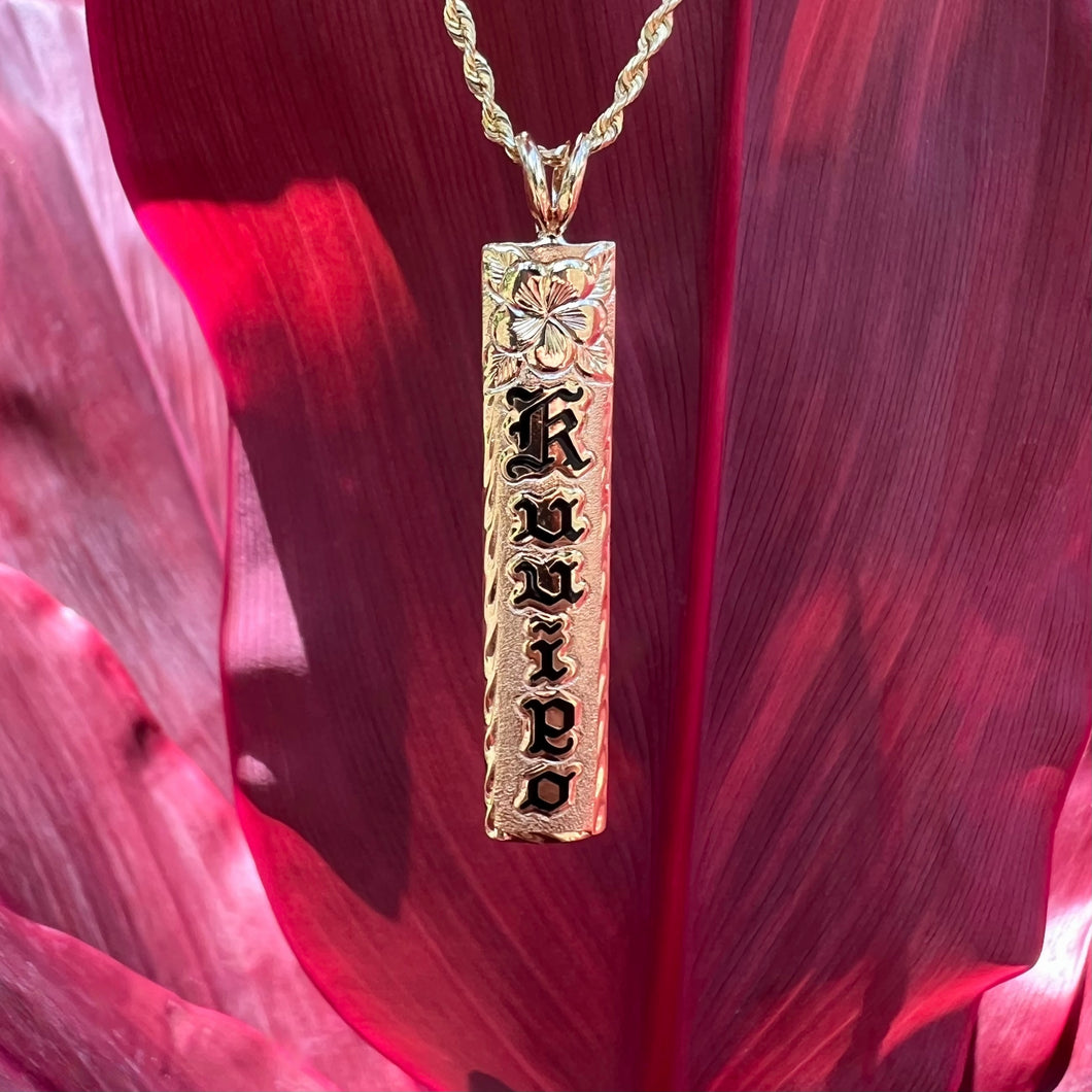 14K Gold] 6mm width Bar Pendant-Honu *Made-to-order*(TRDSP) – Maxi Hawaiian  Jewelry マキシ ハワイアンジュエリー ハワイ本店