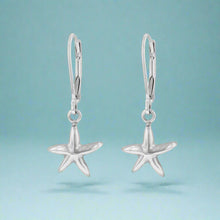 Load image into Gallery viewer, Starfish Dangle Earrings in 14K White Gold
