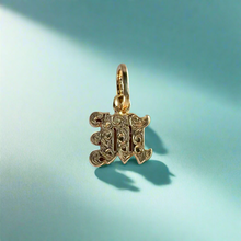 Load image into Gallery viewer, Small Engraved Initial Pendant in 14K Gold
