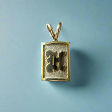 Load image into Gallery viewer, Makana Raised Initial &quot;H&quot; Pendant in 14K Yellow Gold
