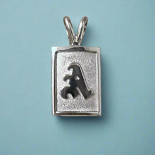 Load image into Gallery viewer, Hawaiian 12mm Raised Initial &quot;A&quot; Pendant in 14K White Gold
