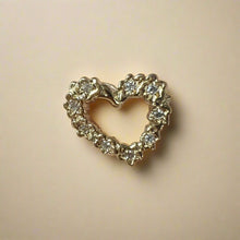 Load image into Gallery viewer, Small Slanted Heart Pendant w/ or w/o Diamonds in 14K Yellow or White Gold
