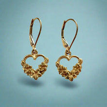 Load image into Gallery viewer, Plumeria Heart Earrings
