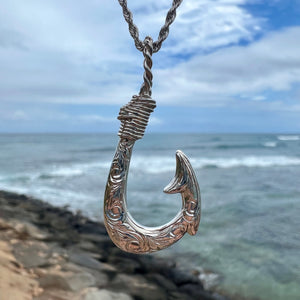 Unique Gorgeous Hawaiian X-Large Genuine Koa Wood Cross Necklace