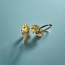 Load image into Gallery viewer, Non-pierced Baby Hibiscus Screw Back Earrings in 14K Gold
