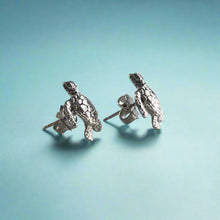 Load image into Gallery viewer, Platinum Baby Turtle Earrings with Post
