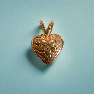 Small Puff Heart in 14K Pink Gold