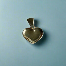 Load image into Gallery viewer, Back of Medium Heart Pendant with scroll engraving and Millennium initial &quot;K&quot;
