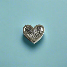 Load image into Gallery viewer, Back of Slider Heart Pendant with  initial &quot;K&quot; in 14K White Gold 
