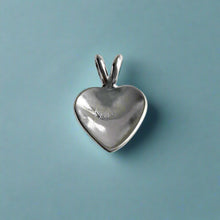 Load image into Gallery viewer, Back of Puff Heart Pendant with Initial &quot;K&quot; in 14K Gold 
