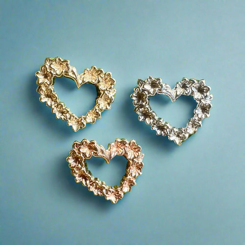 Slanted Hawaiian Heart Earrings