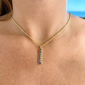 Ali'i 6mm Maile Design Pendant in 14K Yellow Gold