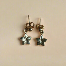 Load image into Gallery viewer, Flat Plumeria Dangle Earrings
