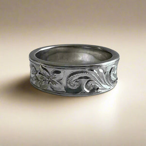 Hawaiian Old English Concave 6mm Ring