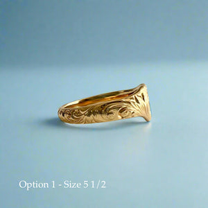 Heart Initial Hawaiian Ring in 14K Gold