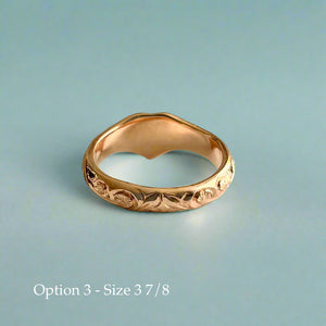 Heart Initial Hawaiian Ring in 14K Gold