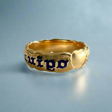 Load image into Gallery viewer, Valentines 6mm &quot;Kuuipo&quot; Ring with  Roses &amp; Hearts in 14K Yellow Gold
