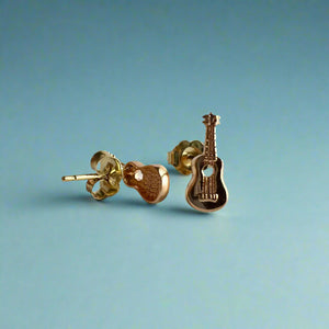 Mini Ukulele Earrings w/Post