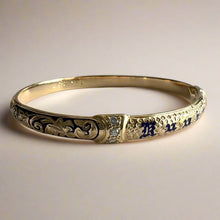 Load image into Gallery viewer, Ali&#39;i 6mm Bangle Bracelet with Diamonds in 14K Yellow Gold
