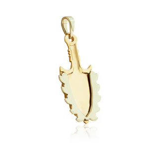 Two-tone Hawaiian Lei O Mano Pendant in 14K Gold