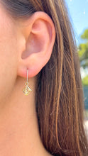 Load image into Gallery viewer, Model wearing Small Quilt Earrings in 14K Green Gold
